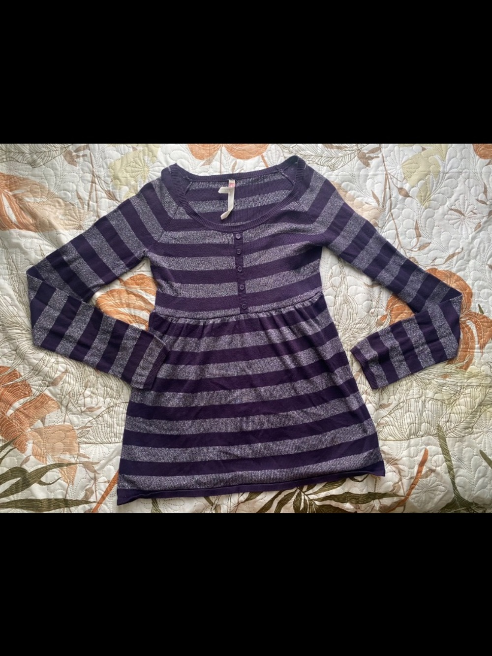Striped Purple & Lavender Long Sleeve Tunic